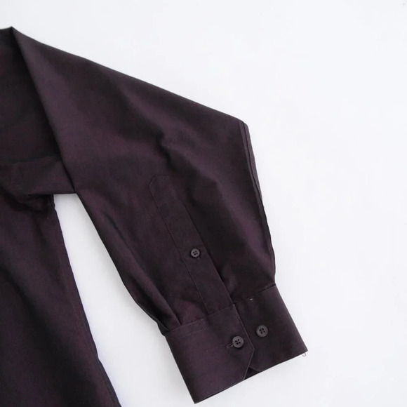 Givenchy Monsieur Deep Purple Cotton  Blend Button Down Dress Shirt Size 17 1/2 - Picture 4 of 10